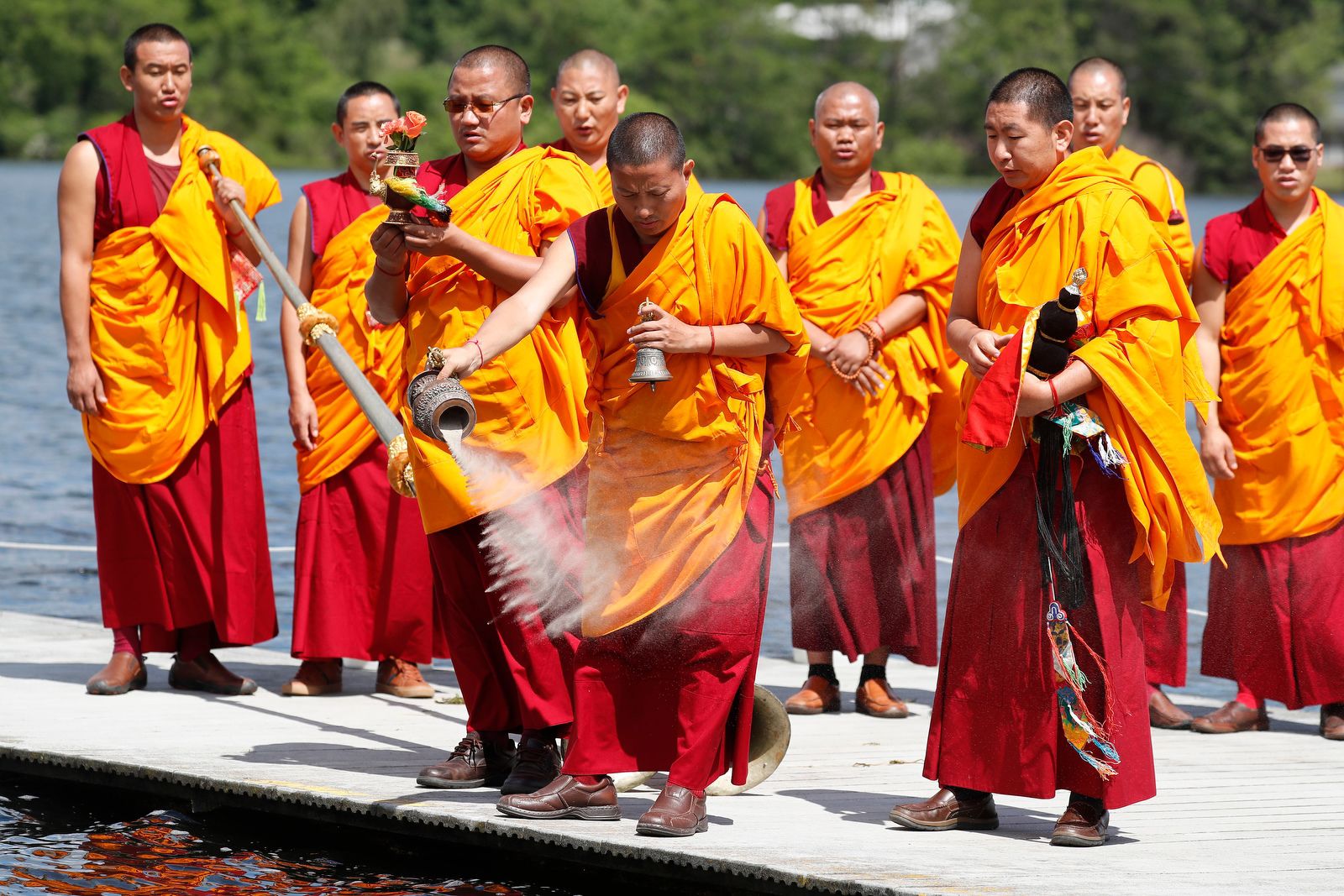 Painstakingly created, then swept away: Tibetan monks' sand mandala at Lily Dale
